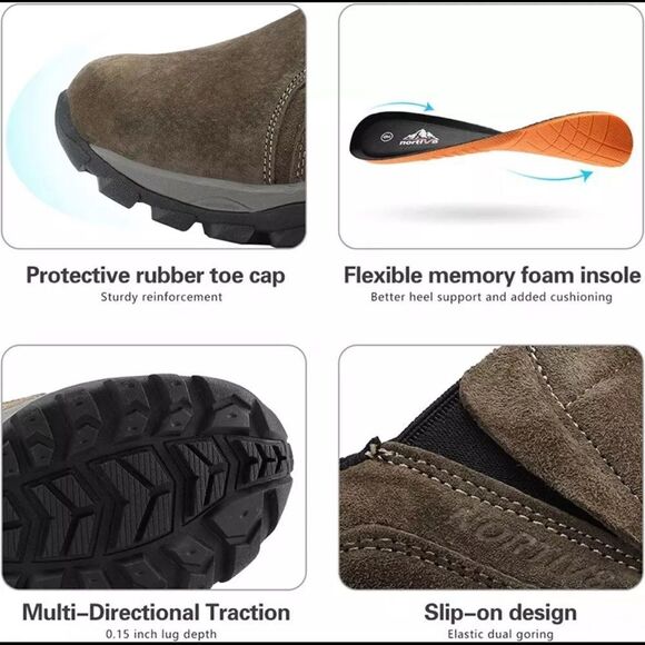 NORTIV 8 Men's Jungle Moc Slip On Loafer Walking Shoes Size 10 - Picture 2 of 10